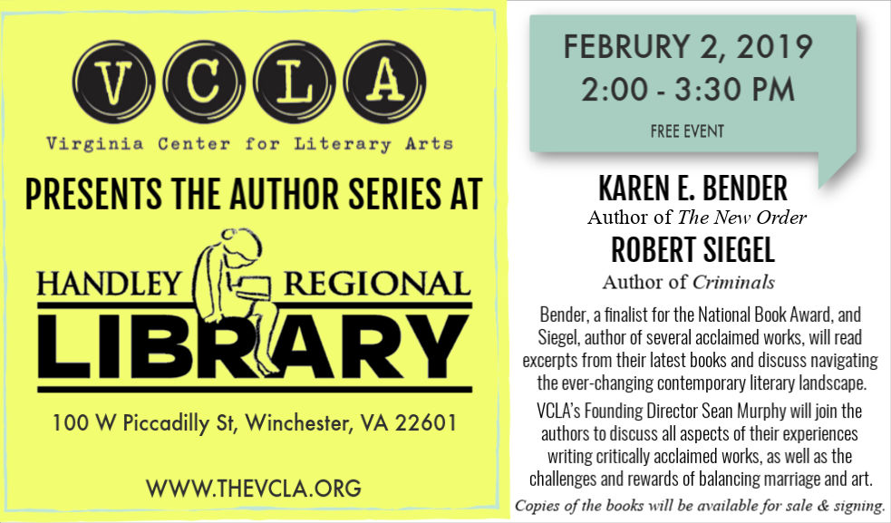 Author Series continues with Karen E. Bender and Robert Siegel