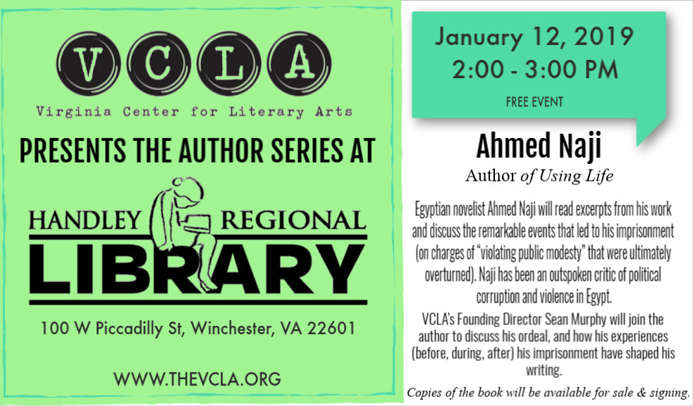 Author Series at Handley Regional Library with Ahmed Naji