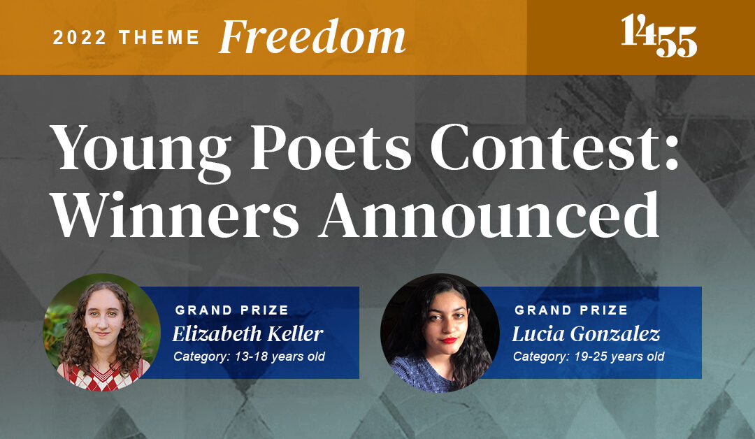 1455’S 4TH ANNUAL YOUNG POETS CONTEST WINNERS ANNOUNCED